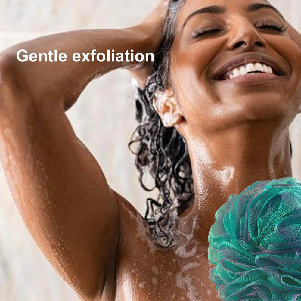 Shower Bouquet: dos pufs de malla 75 g para abundante espuma y suavidad.