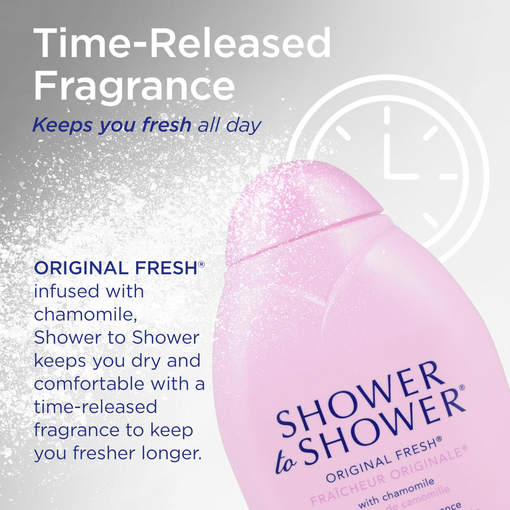 Shower To Shower Original aplicación diaria para piel suave.