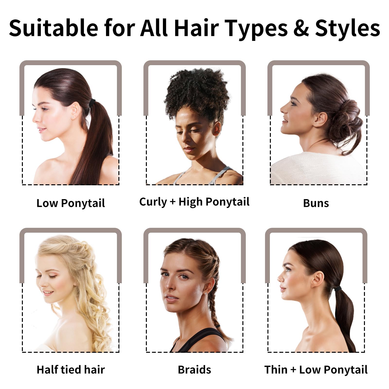 Lazos Shrandi adaptables a cabello fino y grueso para distintos estilos.