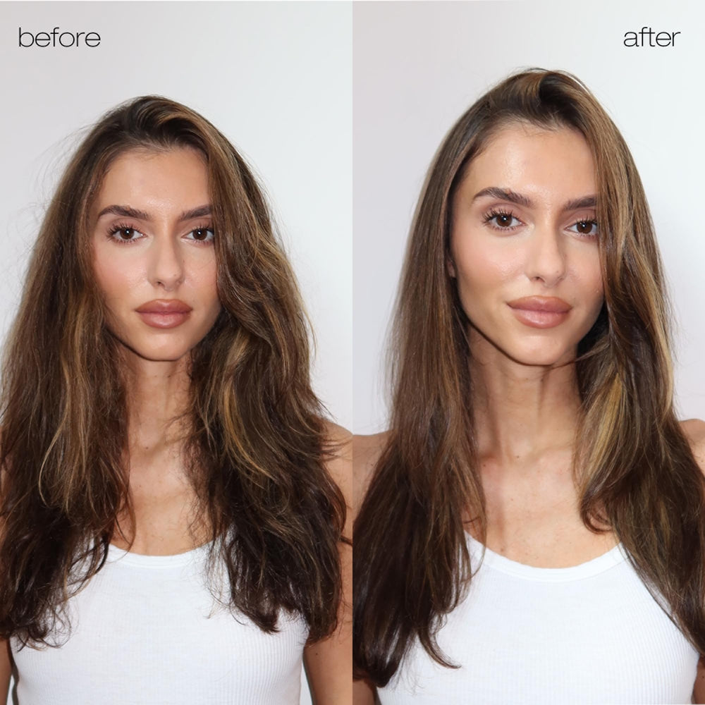 Aplicación suave de la crema Essence Absolue para peinado