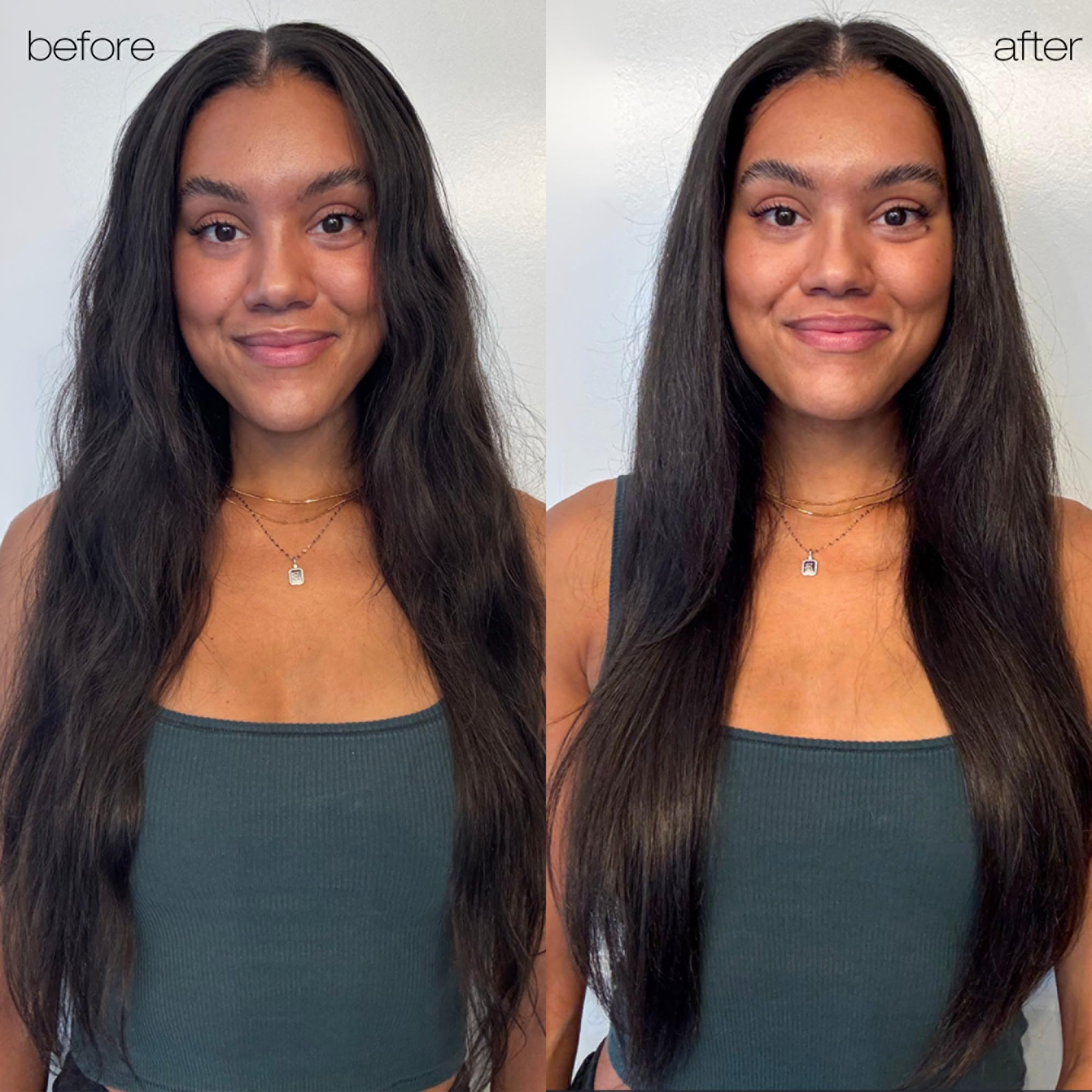 Textura sedosa de Essence Absolue realzando el brillo del cabello