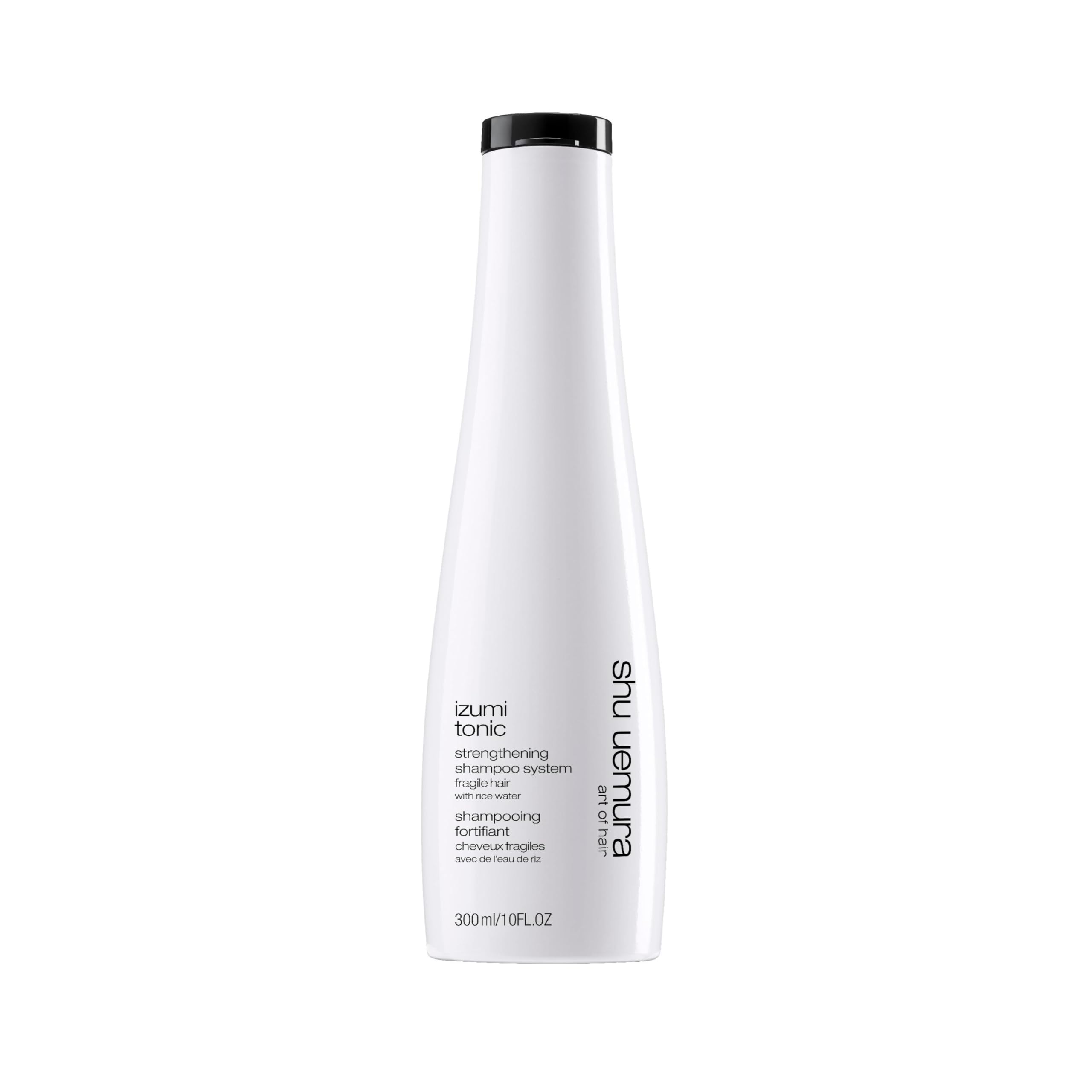 Izumi Tonic de shu uemura art of hair, botella frontal, hidratación y fortalecimiento visibles