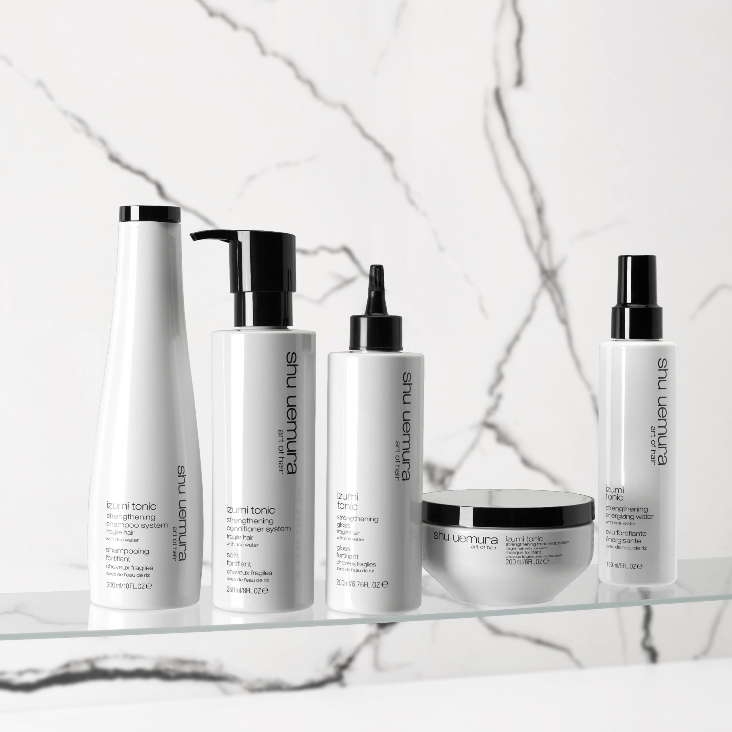 Shu Uemura Izumi Tonic resultado: cabello con brillo y vitalidad notables.