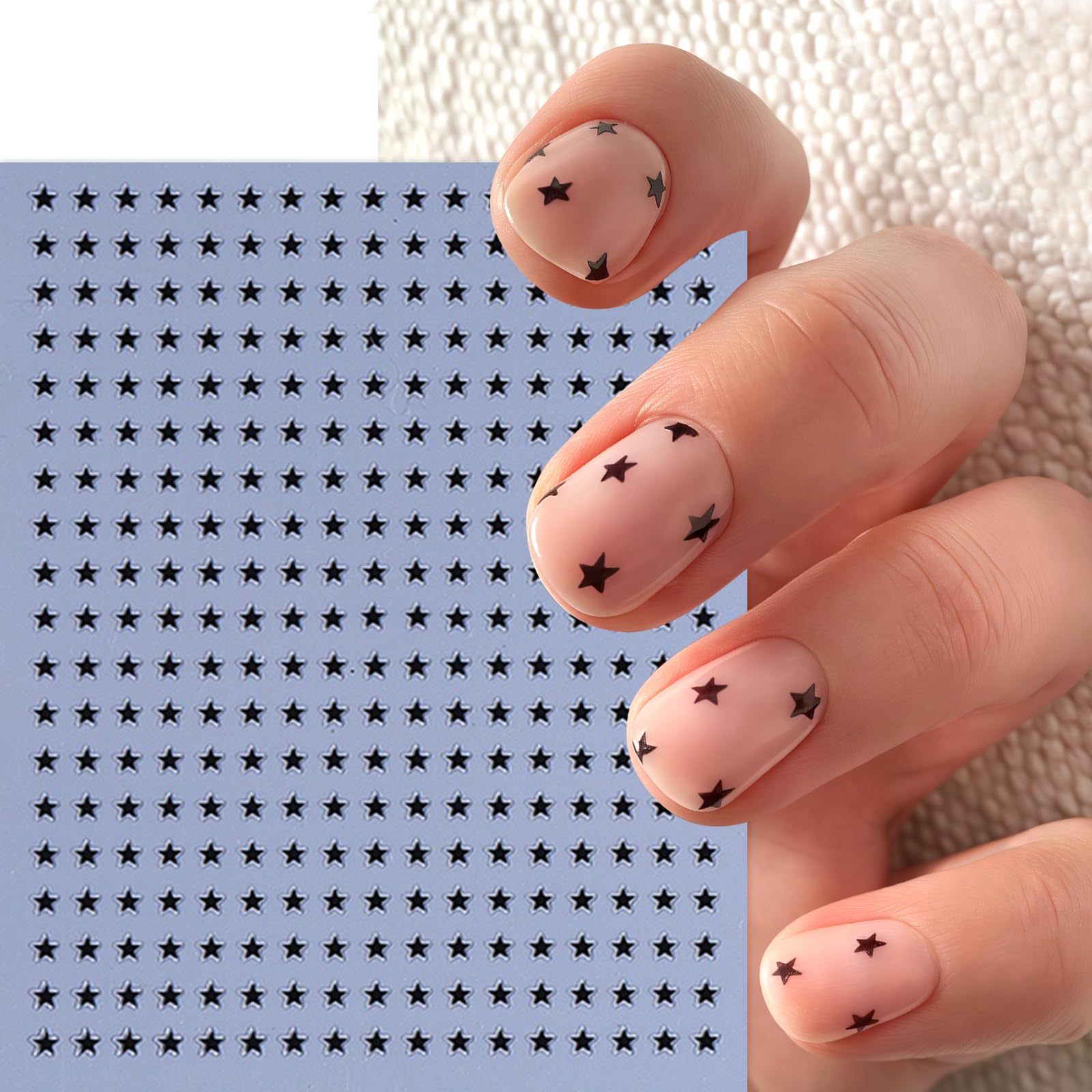 SHUXILIN pegatinas estelares 3D para uñas: brillo duradero con aplicación sencilla.