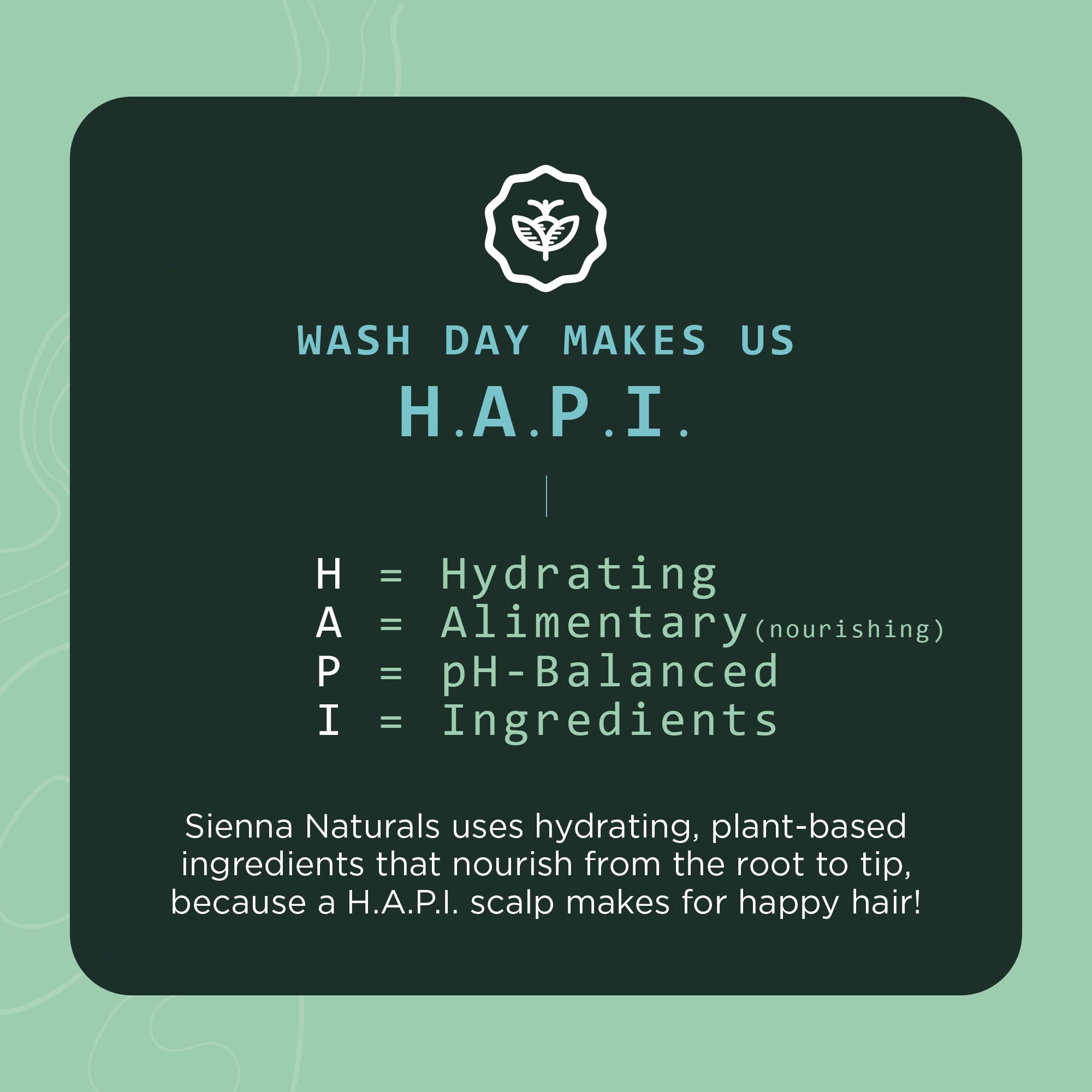 Sienna Naturals HAPI Shampoo vegano y cruelty-free para cuidado responsable del cabello