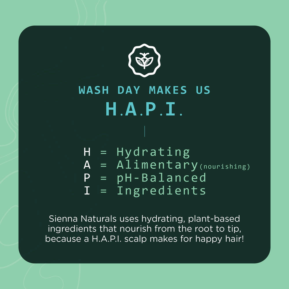 Sienna Naturals HAPI Shampoo vegano y cruelty-free para cuidado responsable del cabello
