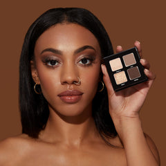 Sigma Beauty Paleta de 4 sombras tonos neutros cálidos para profundidad