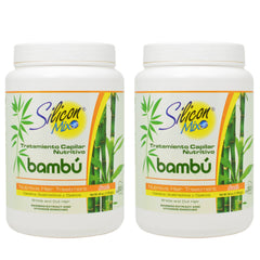 Silicon Mix Bambu botella 60oz, tratamiento nutritivo que regenera el cabello y facilita el peinado.