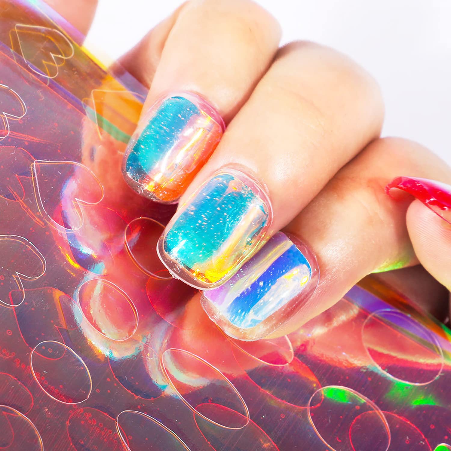 SILPECWEE acabado holográfico aurora, reflejos espectaculares para uñas.