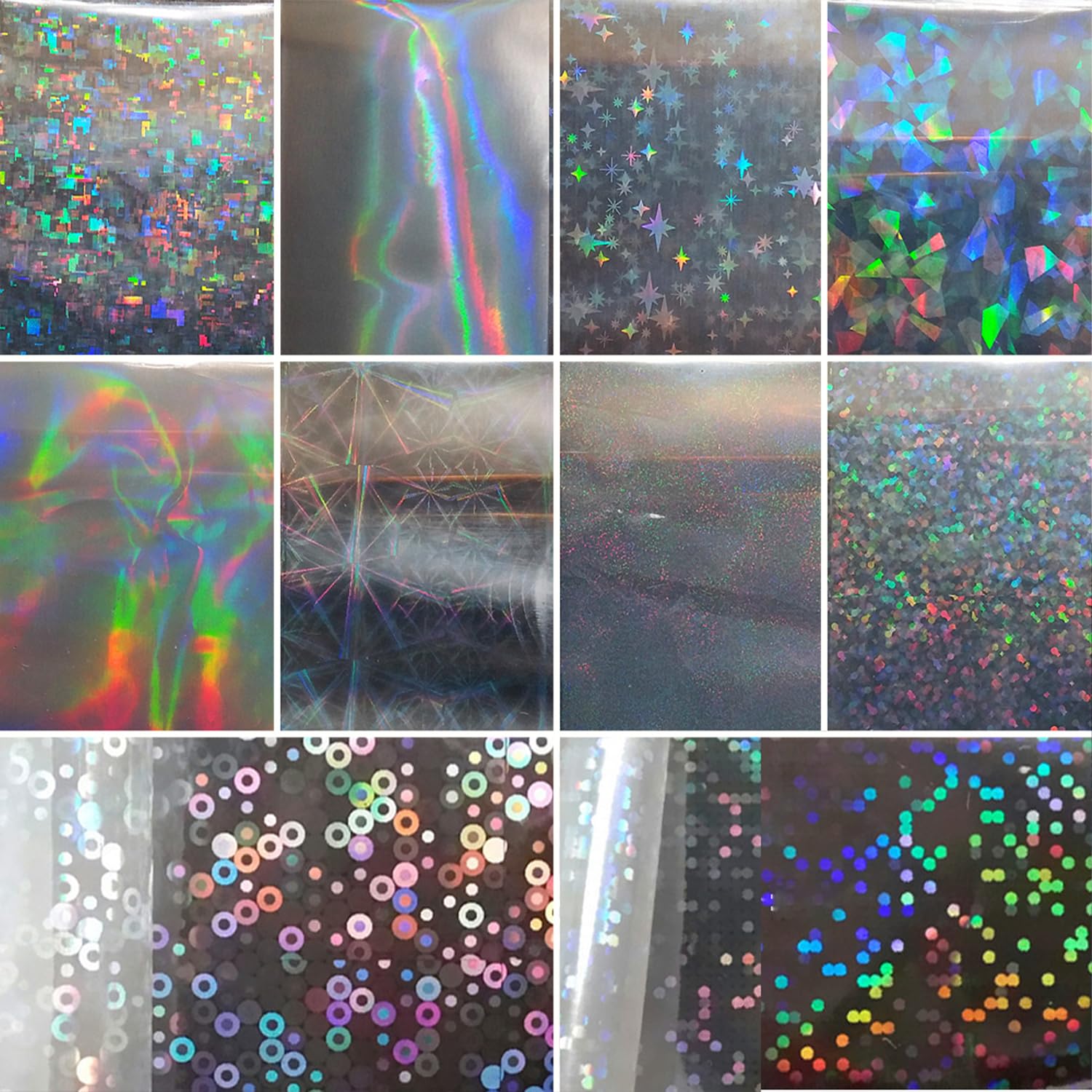 SILPECWEE Aurora: lámina holográfica con puntos y olas para uñas destacadas