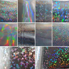 SILPECWEE Aurora: lámina holográfica con puntos y olas para uñas destacadas