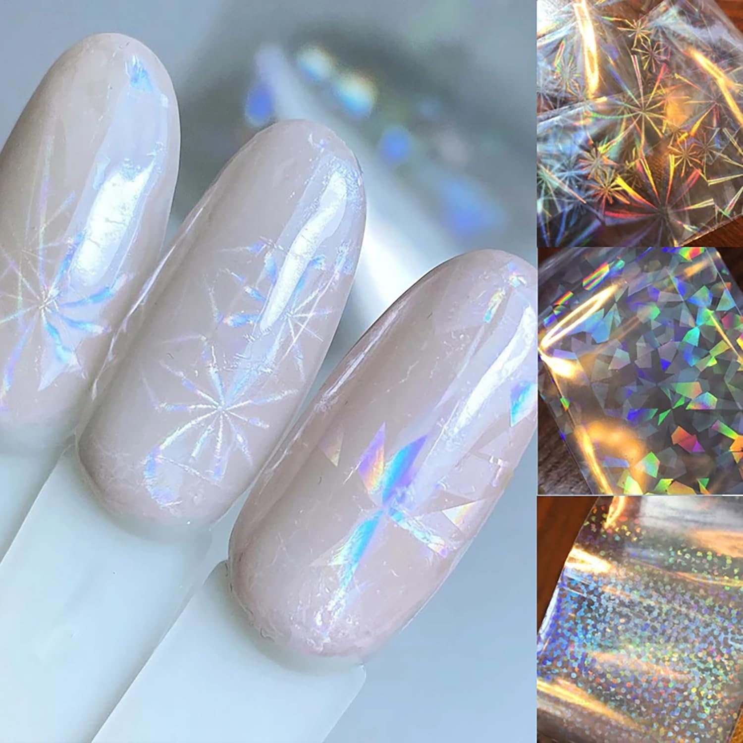 SILPECWEE Aurora: lámina holográfica con rayos láser para uñas modernas