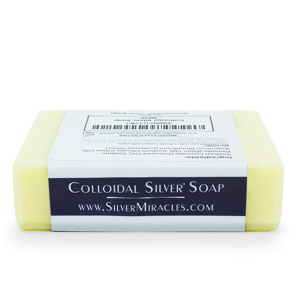 Silver Miracles jabón coloidal uso versátil para rostro, cuerpo y cabello