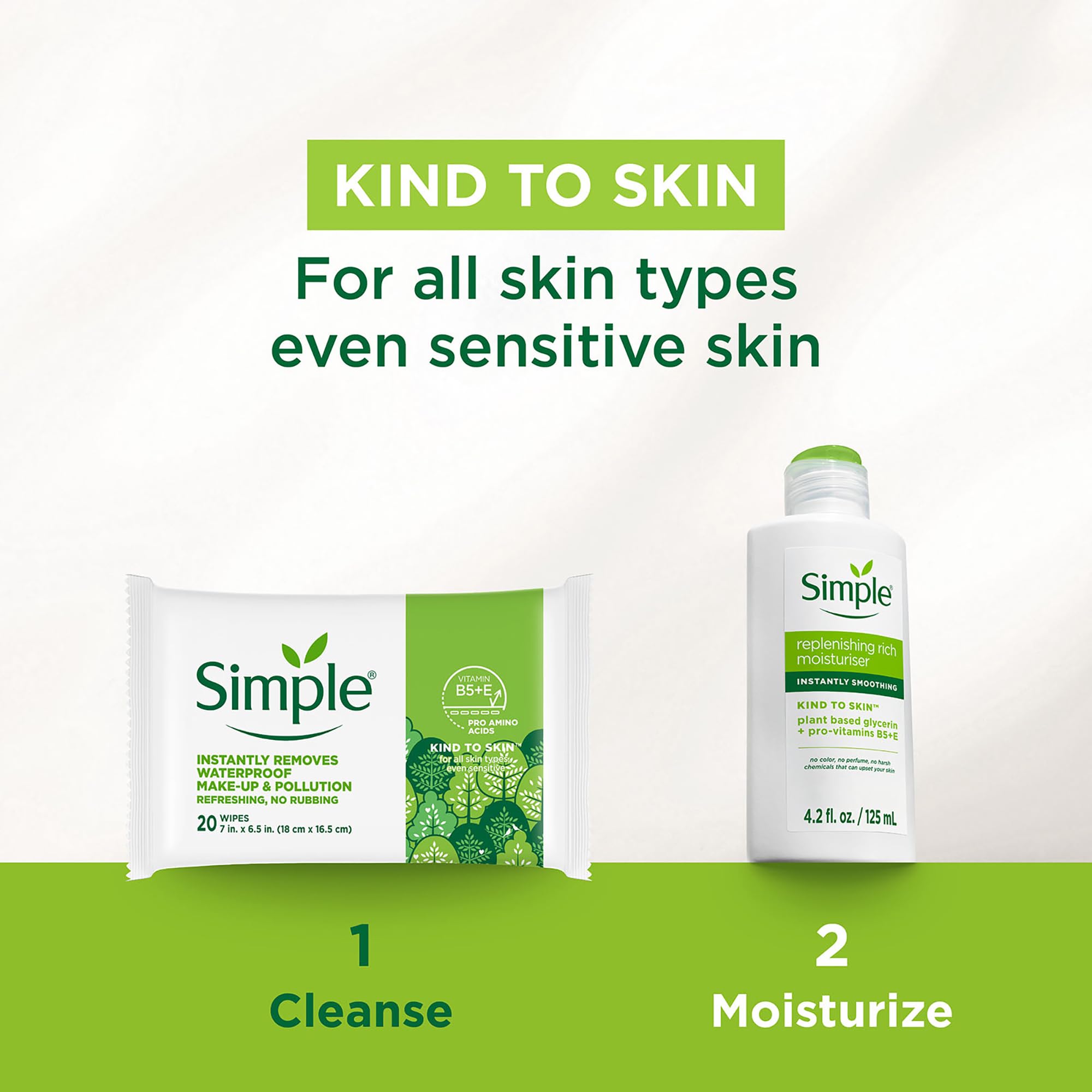 Simple Kind To Skin, formato de viaje, ideal para mantener la rutina de cuidado en movimiento