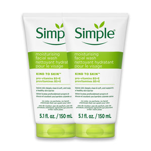 Simple limpiador facial hidratante, botella 1, limpia sin resecar la piel