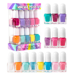 Set de esmaltes arcoíris de SIMPLE PLEASURES con destellos para uñas divertidas.