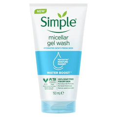 Minerales esenciales y extracto vegetal de Simple Water Boost hidratan la piel