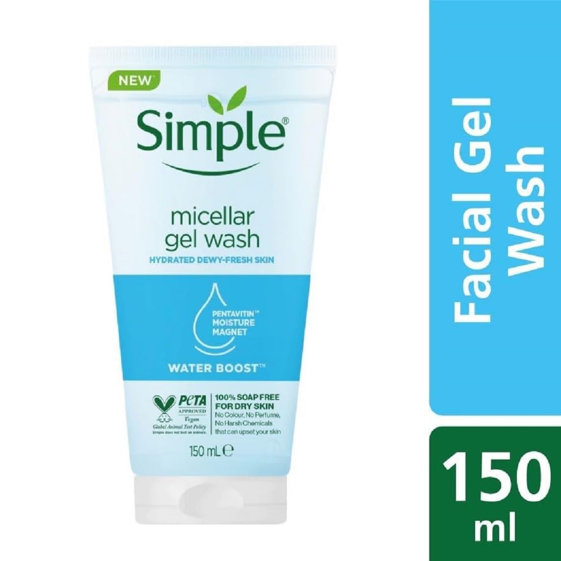 Presentación de 150 ml de Simple Water Boost para uso diario