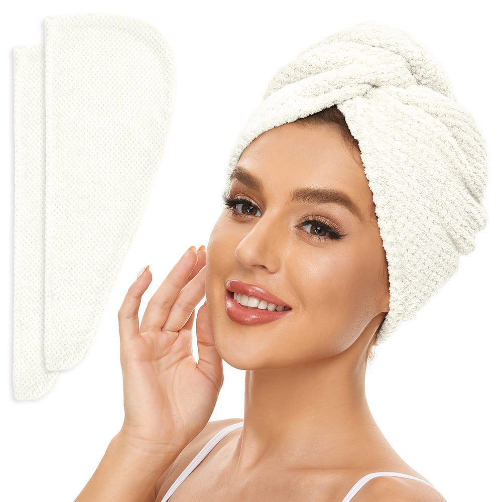 SimpleField: toalla de microfibra marfil para cabello, absorbe rápido y suave al tacto