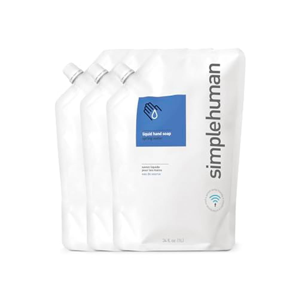 jabón simplehuman con agua de primavera para manos, aroma floral fresco