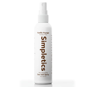 Simpletics spray sal Himalaya vainilla en botella para uso diario y ondas naturales