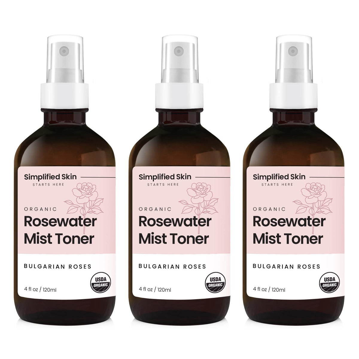 Simplified Skin agua de rosas para rostro, hidrata y refresca la piel