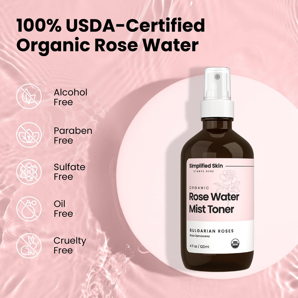 Aroma natural a rosa de Simplified Skin, experiencia sensorial calmante