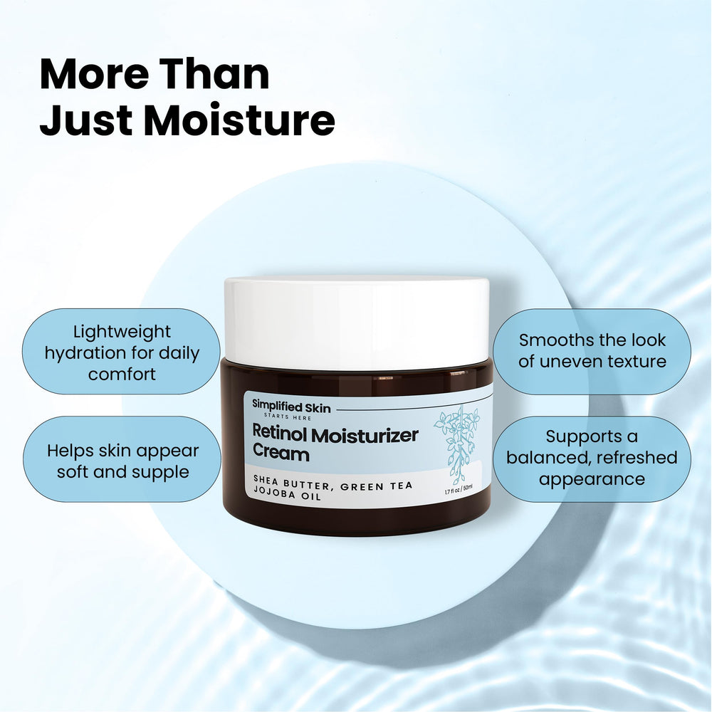 Simplified Skin Retinol textura ligera no grasa para uso diario.