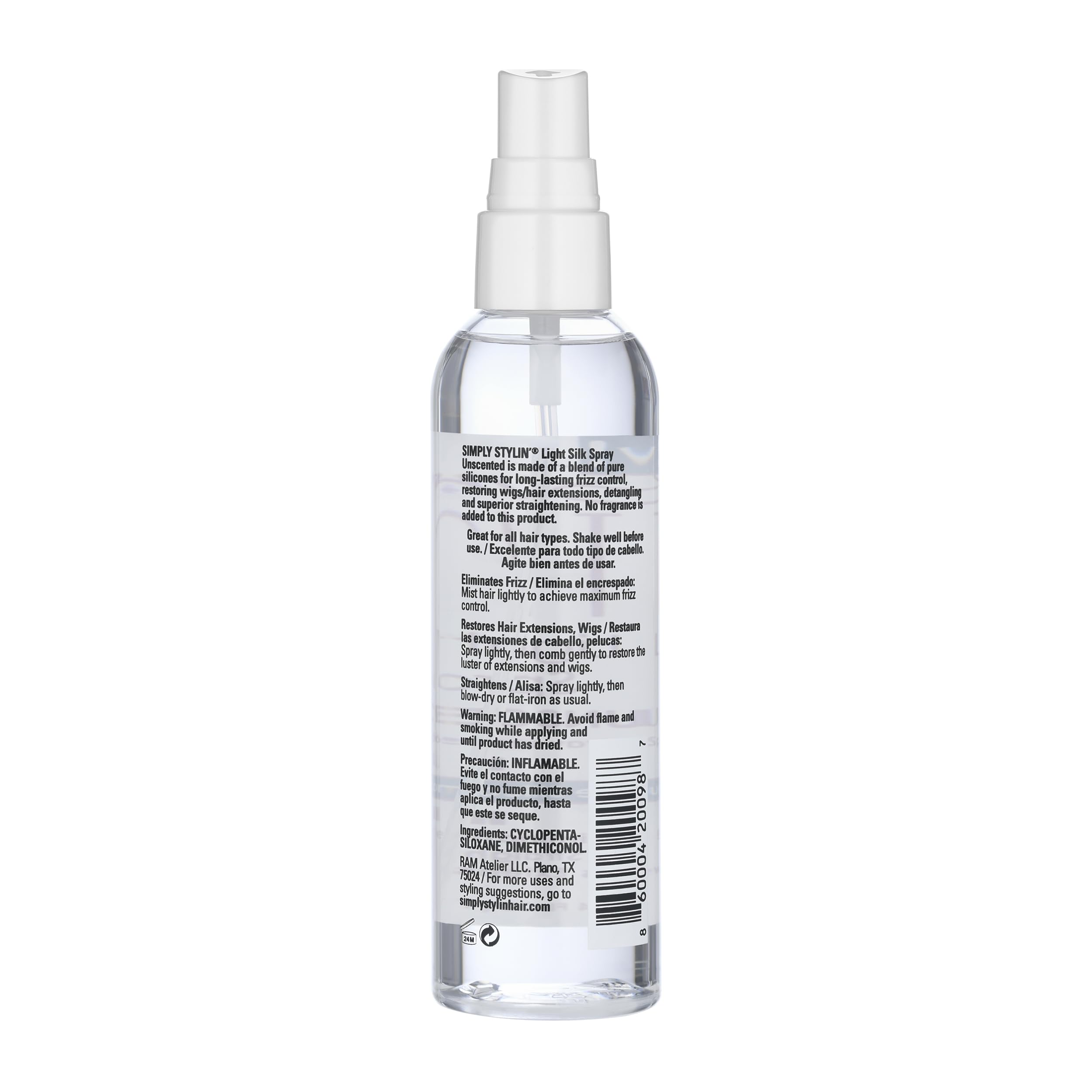 Simply Stylin Light Silk Spray: proteccion termica para cabello al enfrentar calor