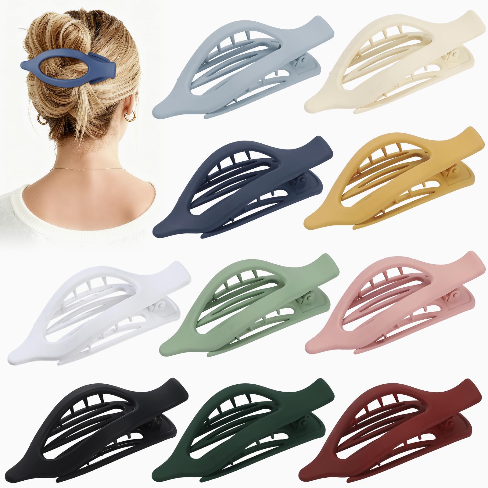 Pinzas Sisiaipu planas para cabello, 10 piezas, fijan peinados con comodidad