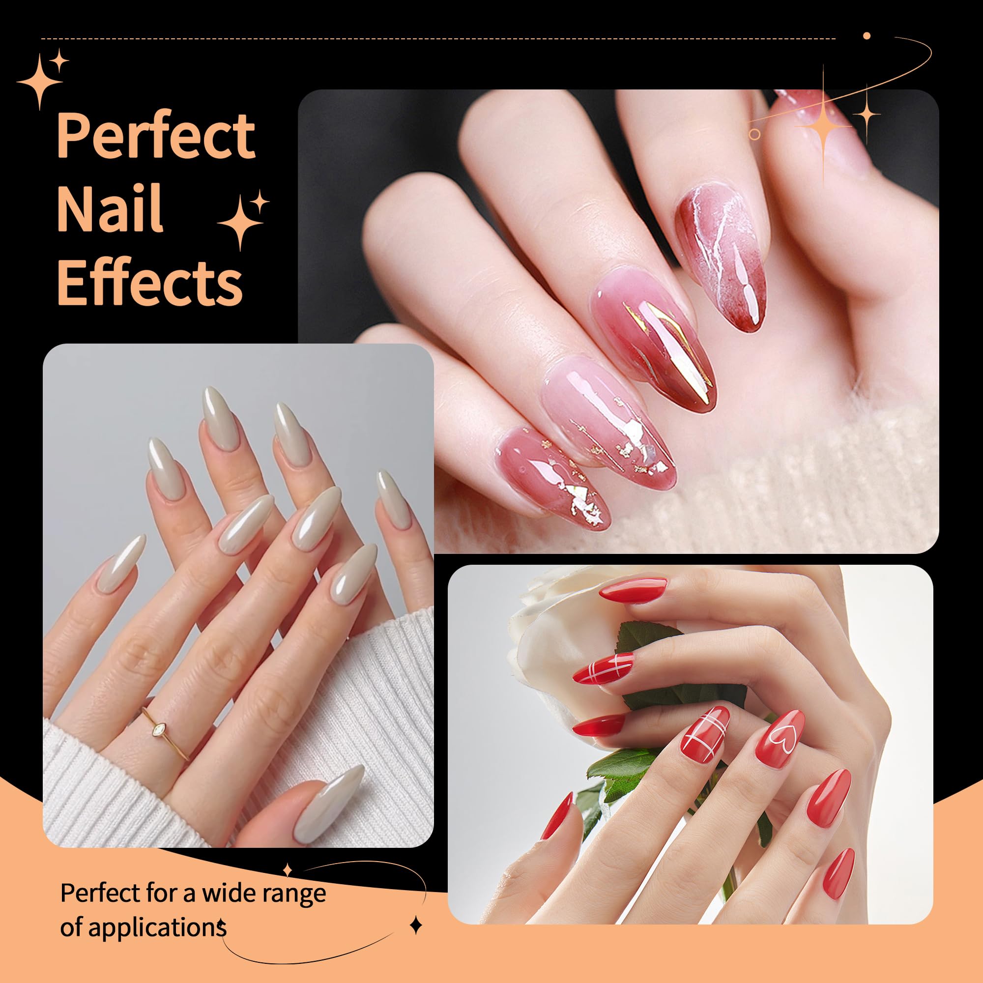 SITELENABY Doce tallas: ajuste preciso para diferentes camas de uñas