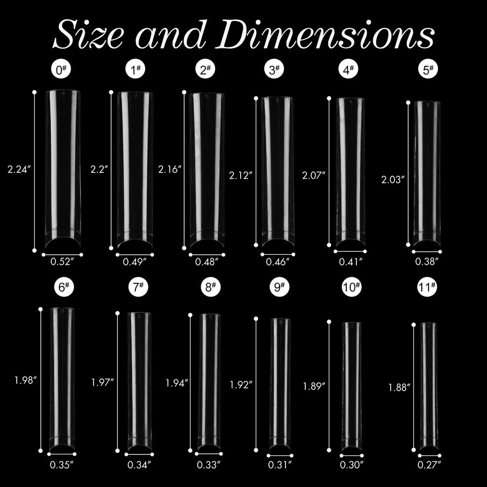 SITELENABY extensiones acrílicas cuadradas 3XL translúcidas, aptas para uso en casa y salón.