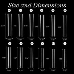 SITELENABY extensiones acrílicas cuadradas 3XL translúcidas, aptas para uso en casa y salón.