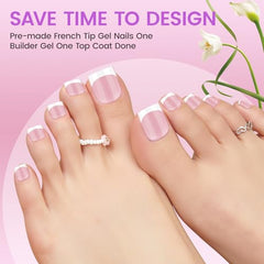 SITELENABY uñas pie gel suave, adherencia sólida y uso prolongado