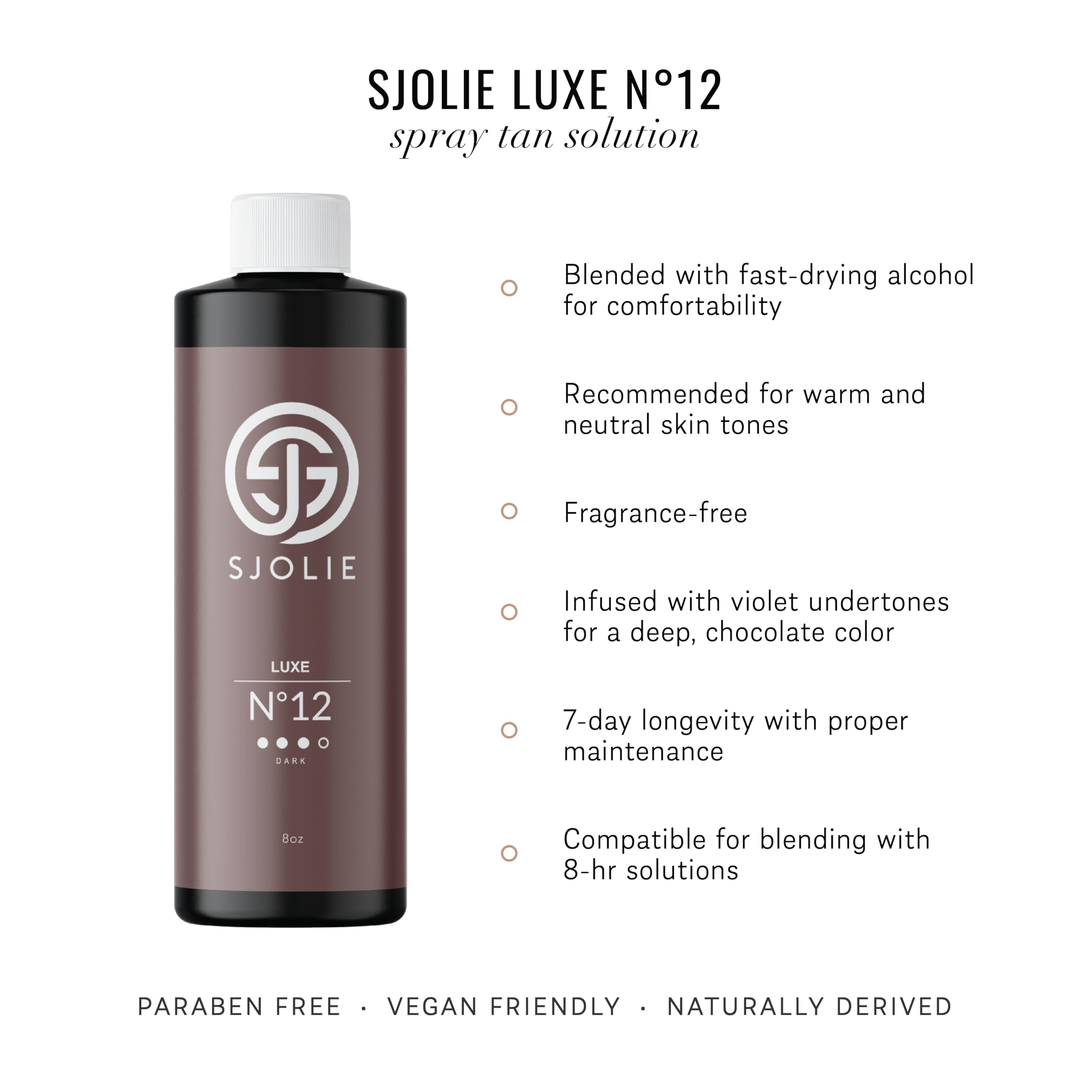 Aplicación uniforme con difusor de SJOLIE Sunless Luxe12 para un tono homogéneo.