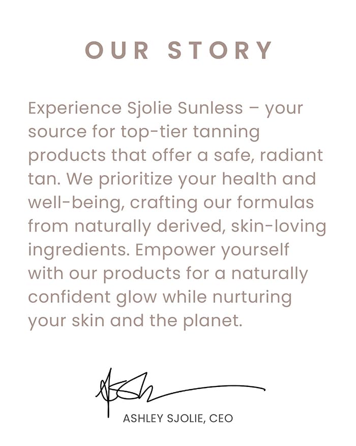 Tiempo de desarrollo recomendado para SJOLIE Sunless Luxe12 para un acabado uniforme.