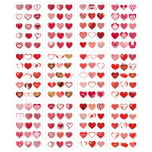 Skedimu tatuajes temporales de corazones rojos en paquete, ideal para fiestas.
