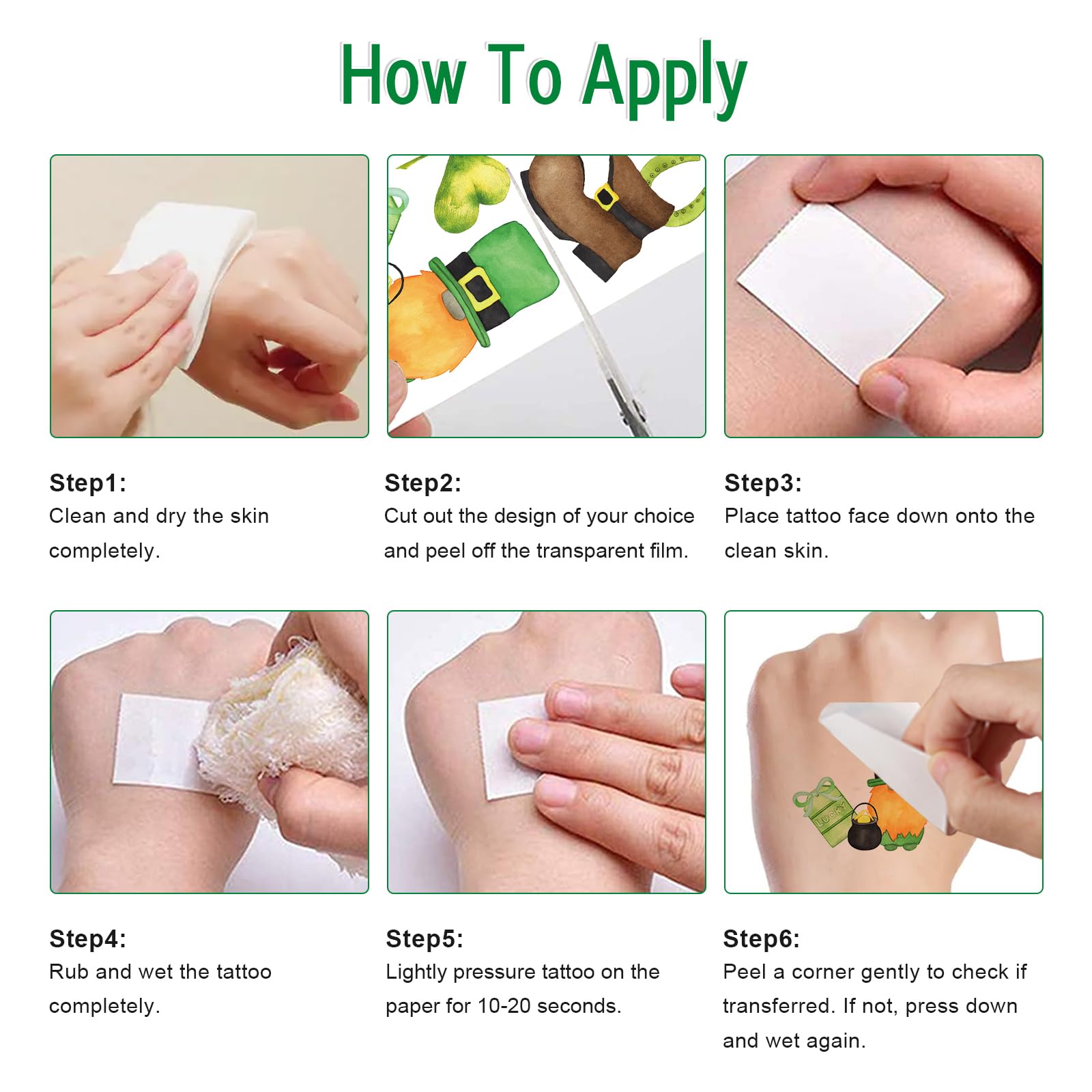 Tatuaje Skedimu patrones variados acuarela, apto para niños y adultos.