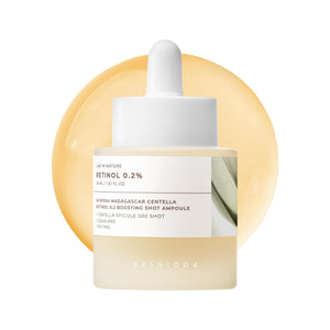 Botella de SKIN1004 con Retinol 0.2% para elasticidad de la piel.
