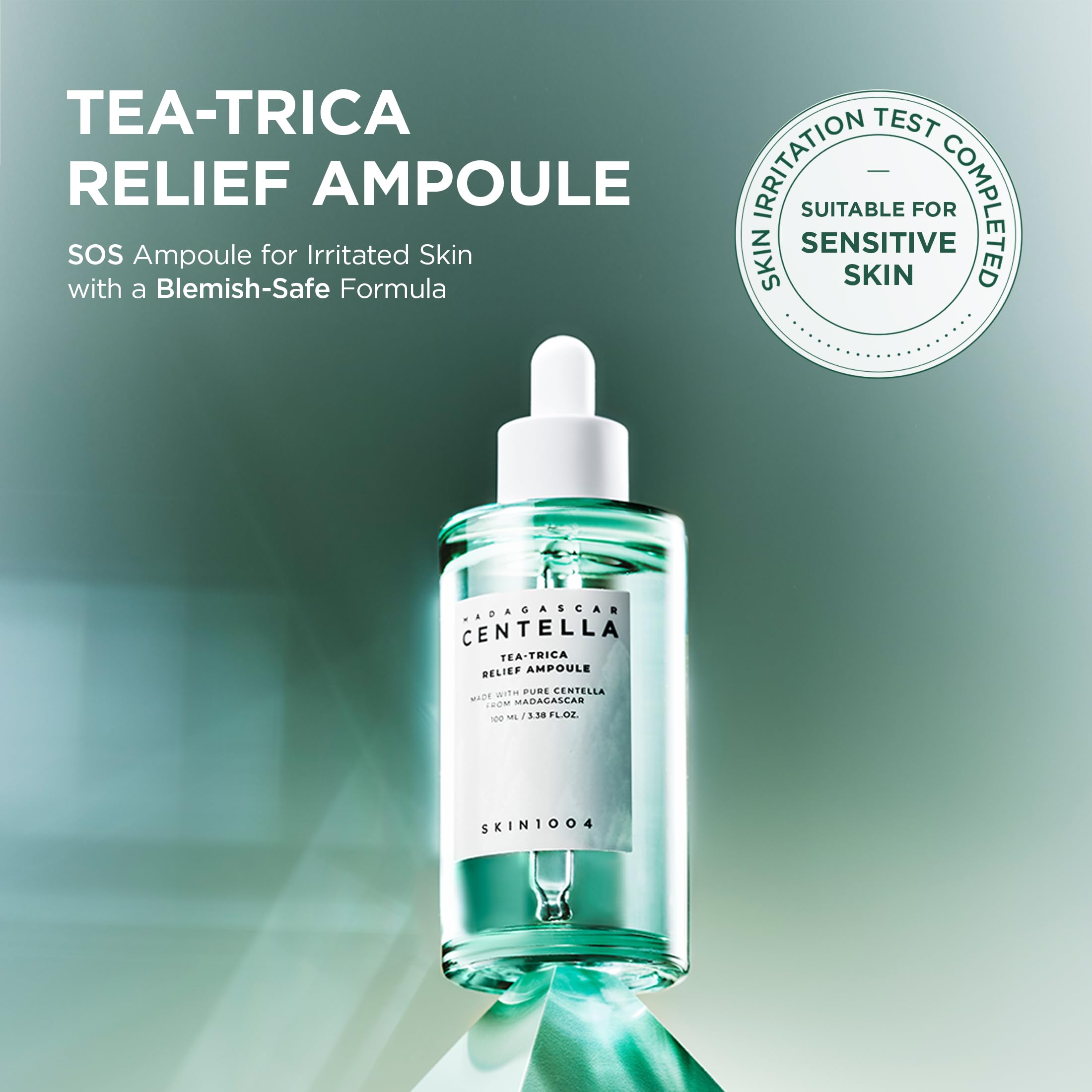 SKIN1004 Tea-Trica ampolla con textura ligera para absorción rápida.
