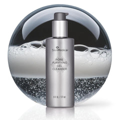 SkinMedica gel purificador de poros, botella, limpieza profunda para poros limpios