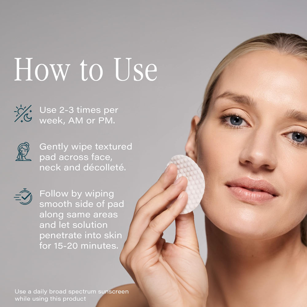SKINN Multi-Ácido Resurfacing Pads tono uniforme tras uso constante.