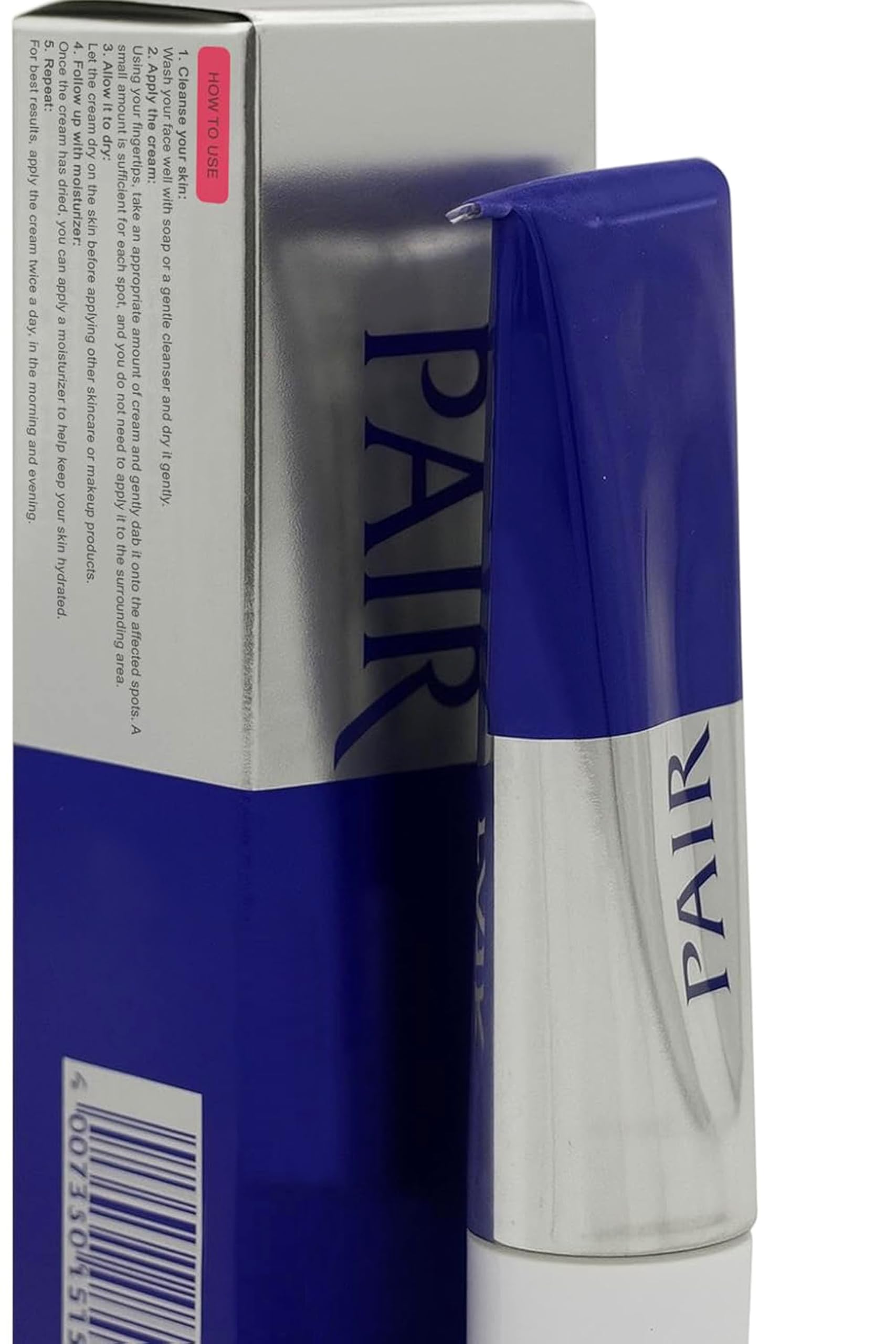 SKINSINS Pair Acne Cream en bote de 24 g para uso diario.