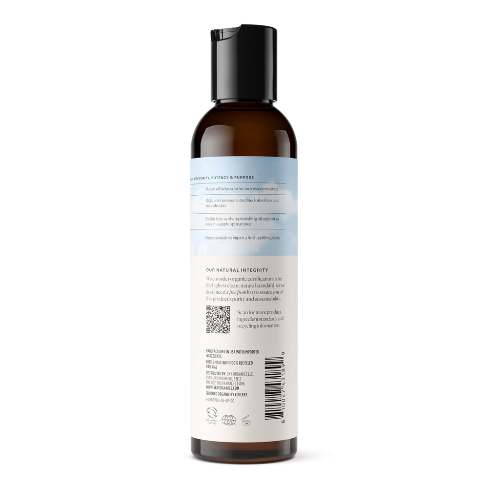 Envase reciclable del aceite corporal Sky Organics