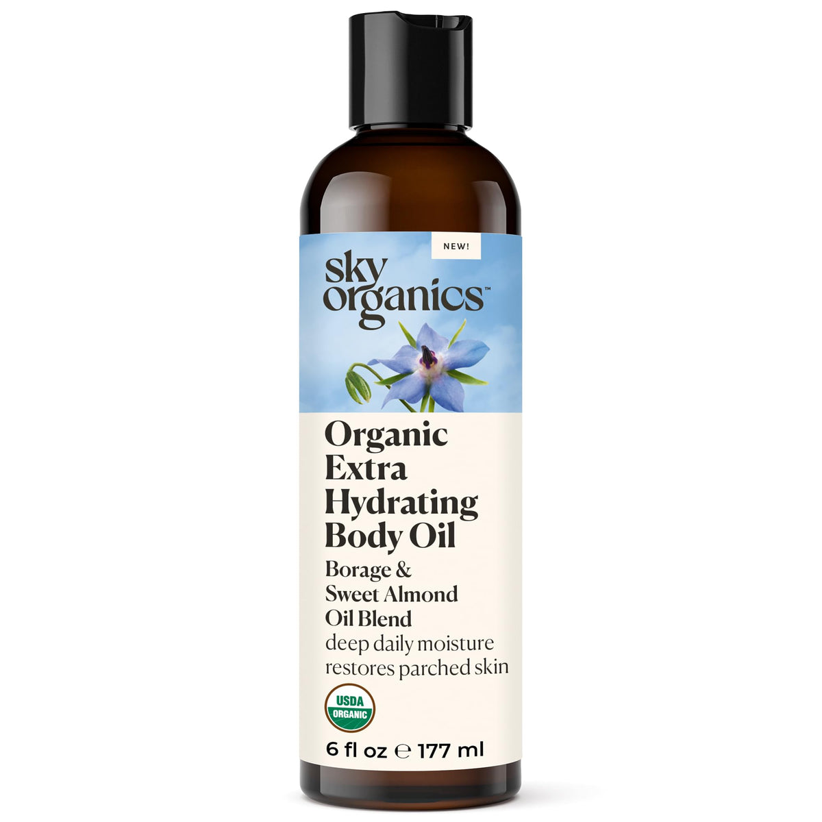 Sky Organics aceite de cuerpo en botella para hidratación extra y piel suave