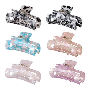 Pinza para cabello SL Sursarbelor, acetato multicolor, segura y duradera para cualquier peinado.