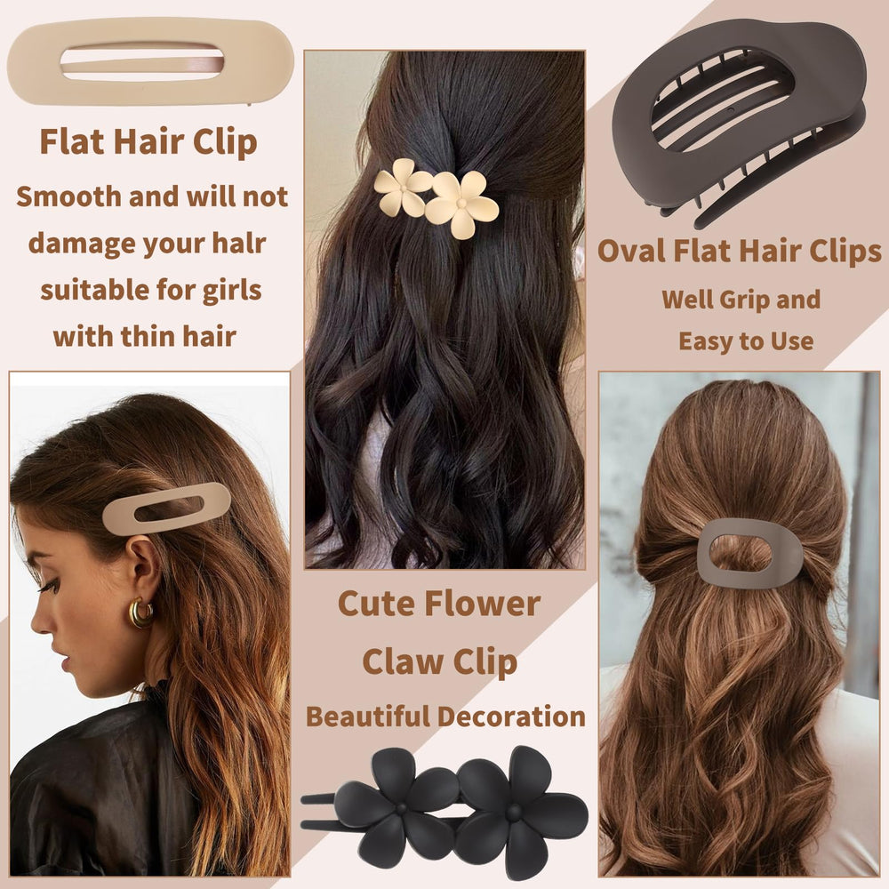 Slevaty pinzas planas compatibles con pelo fino y grueso para mayor agarre.