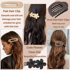 Slevaty pinzas planas compatibles con pelo fino y grueso para mayor agarre.