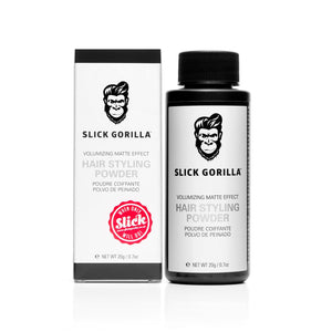Polvo texturizante Slick Gorilla en bote aporta volumen al instante para peinados modernos