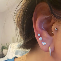 SLVIEKAE aretes cristal 3mm para un estilo suave